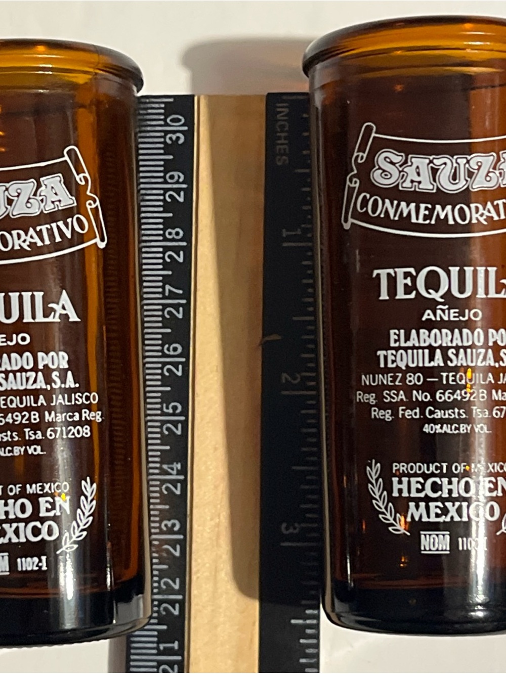 Sauza Commemorative Tequila Shot Glasses - Amber Glass (Set)